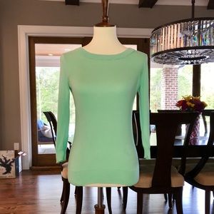 J.Crew Mint Lightweight 3-quarter Sleeved Sweater